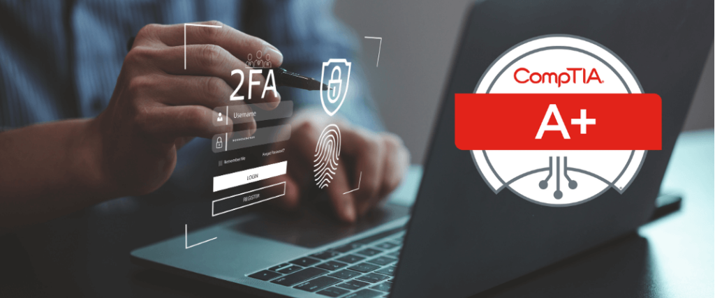 CompTIA-A-training-with-2FA-security-login-on-laptop-1